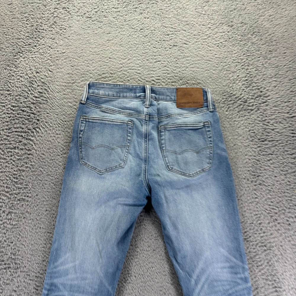 American Eagle Outfitters Jeans Mens 30x32 Blue Cotton Denim Straight Leg Slim - Picture 5 of 11